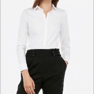 Express White Long Sleeve Button Down